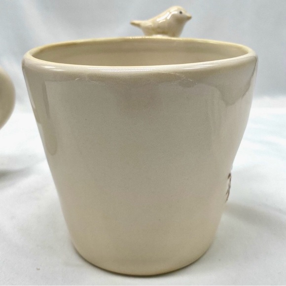 Pottery Barn 1 Ceramic Bird Nest Mug - Cream and Blue - Picture 8 of 10